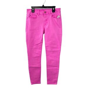 NWT Gap Pink Glo Neon Legging Jean Skimmer Skinny‎ Jeans 26 Low Rise Stretch